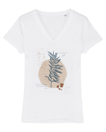 fly Tricou mânecă scurtă guler V Damă Evoker