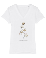 bumbac Tricou mânecă scurtă guler V Damă Evoker