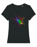 RGB Beetle Tricou mânecă scurtă guler larg fitted Damă Expresser