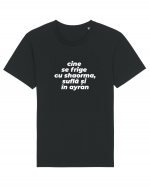 Cine se frige cu shaorma, suflă și în ayran Tricou mânecă scurtă Unisex Rocker