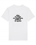 Cine se frige cu shaorma, suflă și în ayran Tricou mânecă scurtă Unisex Rocker