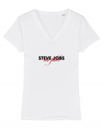 Steve Jobs - no jobs Tricou mânecă scurtă guler V Damă Evoker