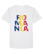 Romania 1 Decembrie 1918 Tricolor Tricou mânecă scurtă guler larg Bărbat Skater