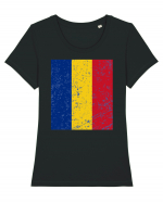 Romania 1 Decembrie 1918 Tricolor Tricou mânecă scurtă guler larg fitted Damă Expresser