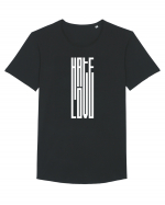 Hate / Love Tricou mânecă scurtă guler larg Bărbat Skater