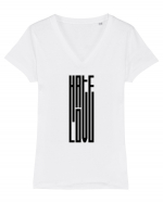 Hate / Love Tricou mânecă scurtă guler V Damă Evoker