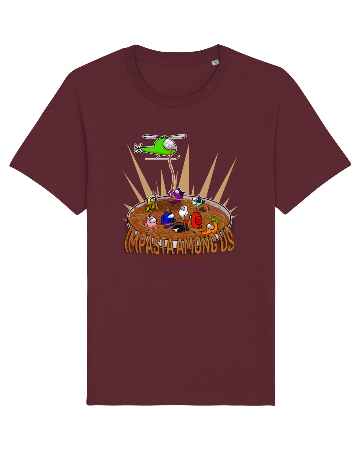 Tricou mânecă scurtă Unisex Rocker Burgundy