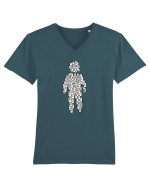 Ocupat Tricou mânecă scurtă guler V Bărbat Presenter