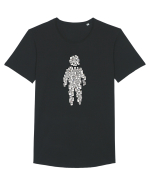 Ocupat Tricou mânecă scurtă guler larg Bărbat Skater