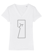 Sinele Tricou mânecă scurtă guler V Damă Evoker