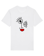 Rosu aprins Tricou mânecă scurtă Unisex Rocker