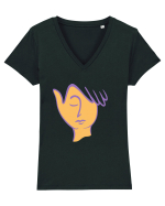Chipul ascuns Tricou mânecă scurtă guler V Damă Evoker