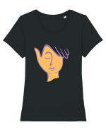 Chipul ascuns Tricou mânecă scurtă guler larg fitted Damă Expresser