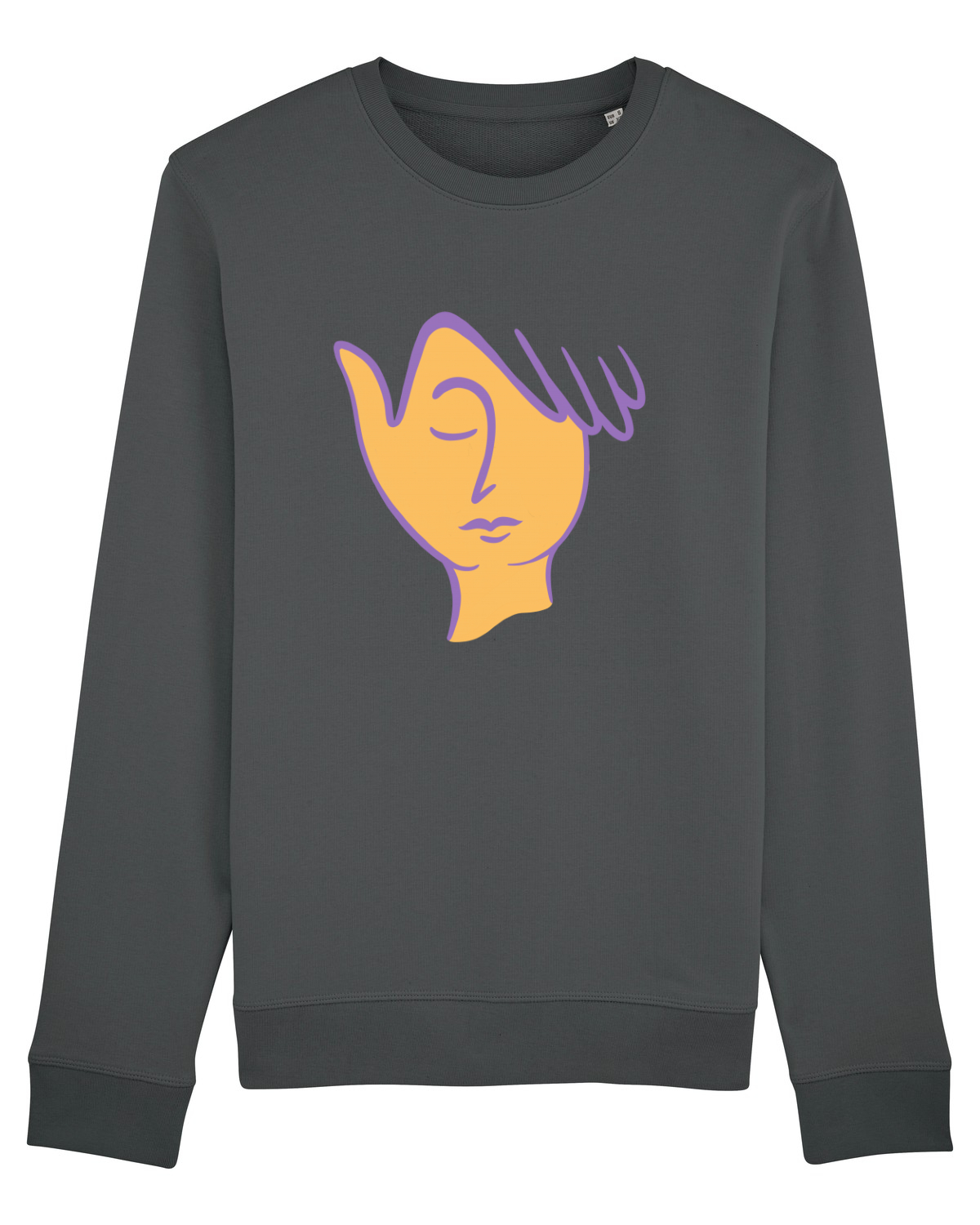 Bluză mânecă lungă Unisex Rise Anthracite