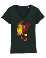 Din bucăți Tricou mânecă scurtă guler V Damă Evoker