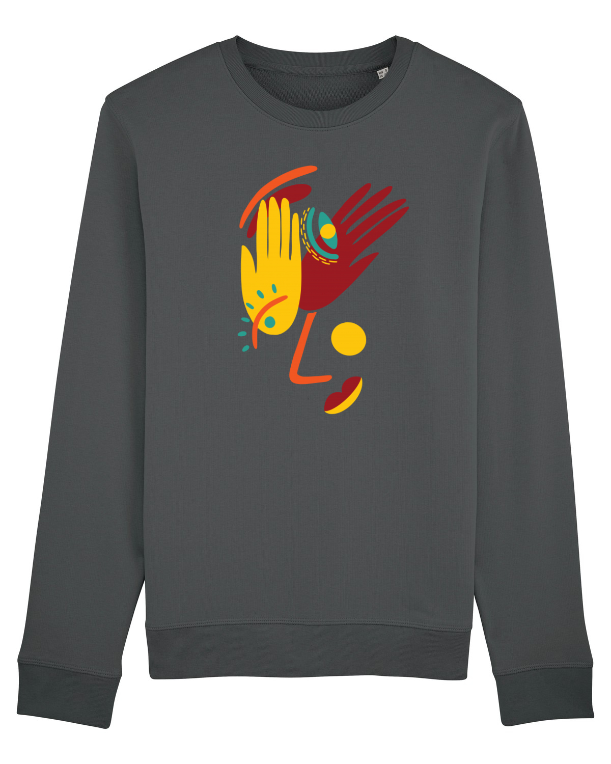 Bluză mânecă lungă Unisex Rise Anthracite
