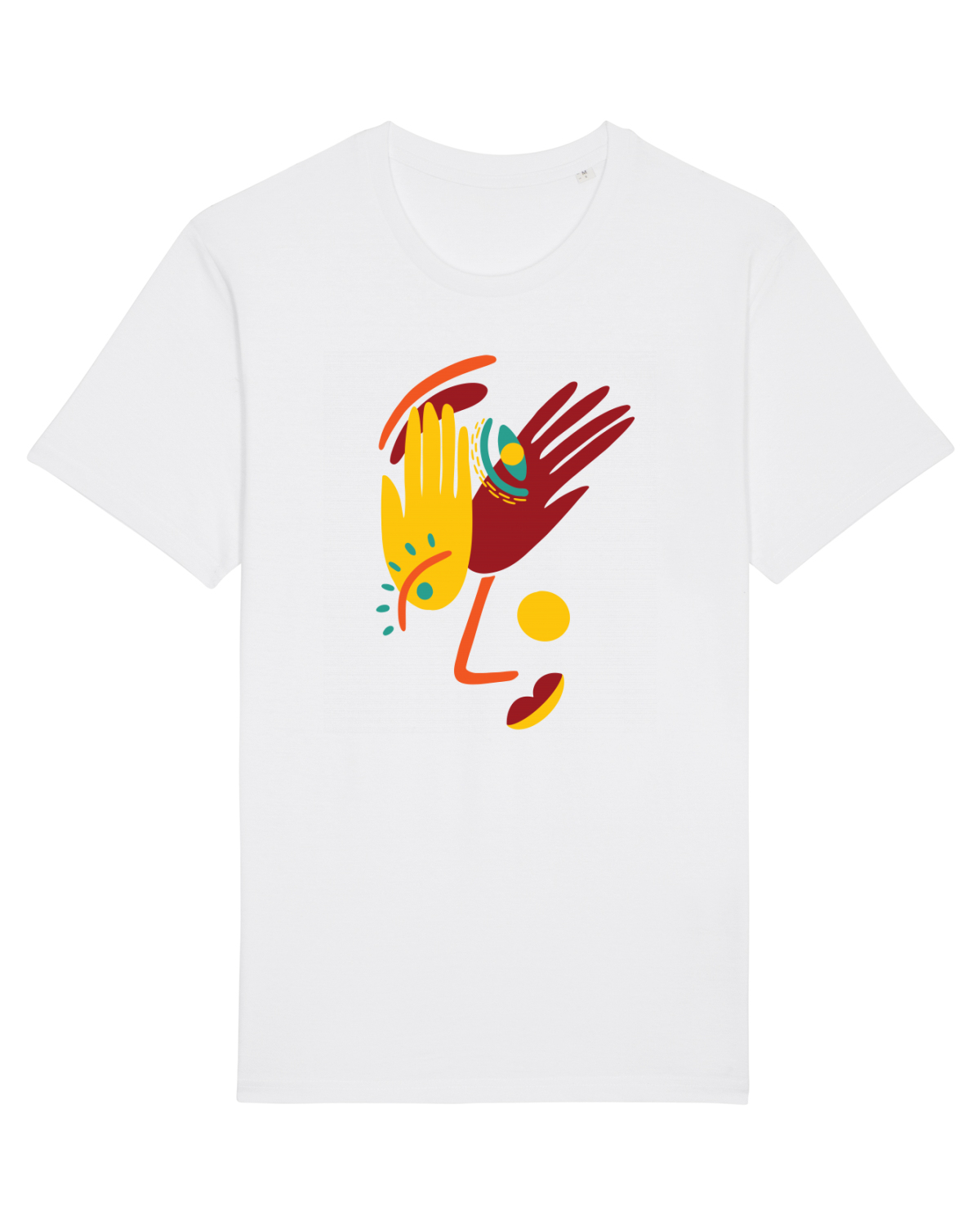 Tricou mânecă scurtă Unisex Rocker White