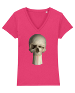Craniu punisher skullwink Tricou mânecă scurtă guler V Damă Evoker