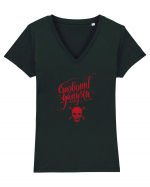 emotional gangsta Tricou mânecă scurtă guler V Damă Evoker
