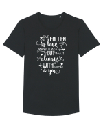 Mă îndrăgostesc doar de tine Tricou mânecă scurtă guler larg Bărbat Skater