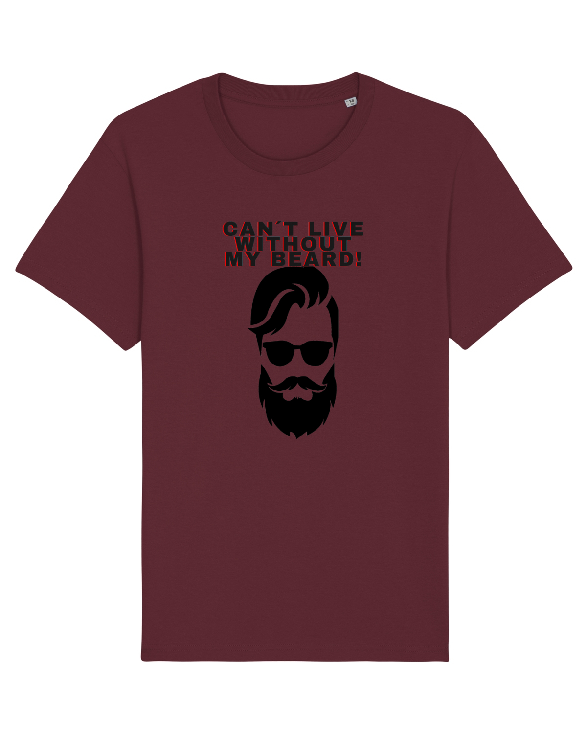 Tricou mânecă scurtă Unisex Rocker Burgundy