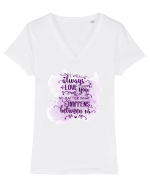 Mereu îndrăgostit Tricou mânecă scurtă guler V Damă Evoker