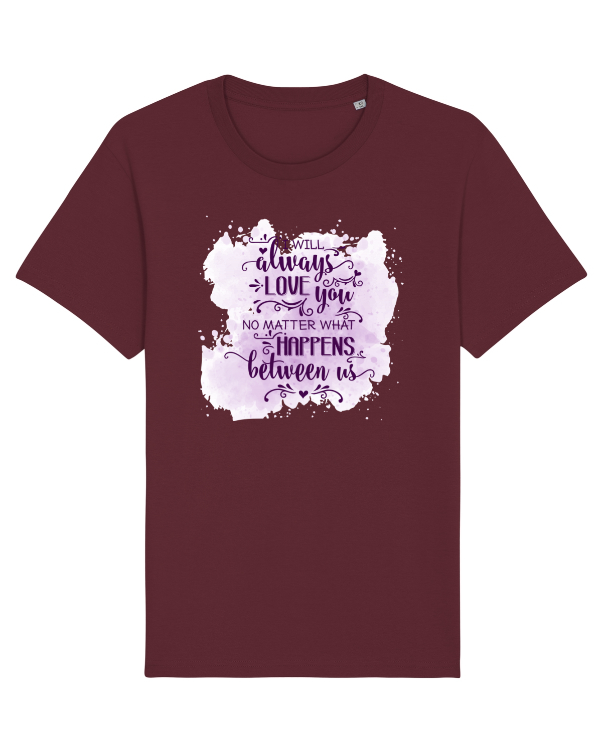 Tricou mânecă scurtă Unisex Rocker Burgundy