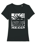 Priviri în mare Tricou mânecă scurtă guler larg fitted Damă Expresser