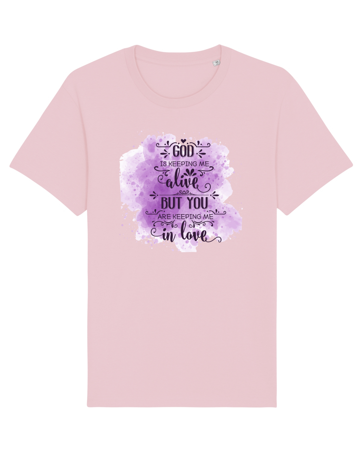 Tricou mânecă scurtă Unisex Rocker Cotton Pink