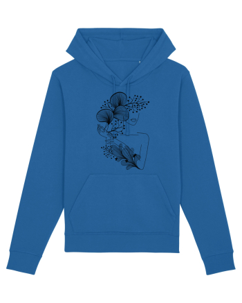 Silueta Floral Black Royal Blue