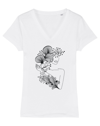 Silueta Floral Black White
