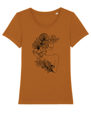 Silueta Floral Black Roasted Orange
