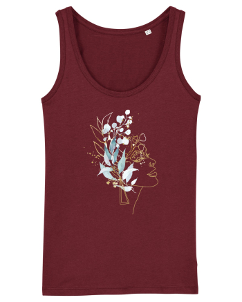 Floral Head Feminin Burgundy