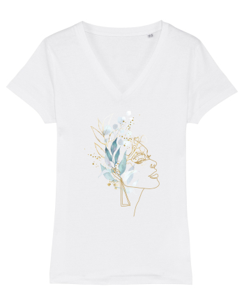 Floral Head Feminin White