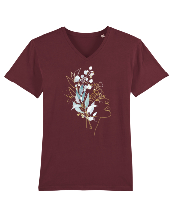 Floral Head Feminin Burgundy