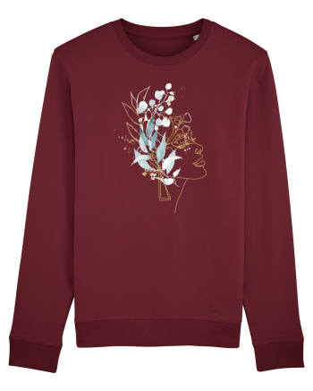 Floral Head Feminin Burgundy
