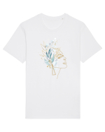 Floral Head Feminin Tricou mânecă scurtă Unisex Rocker