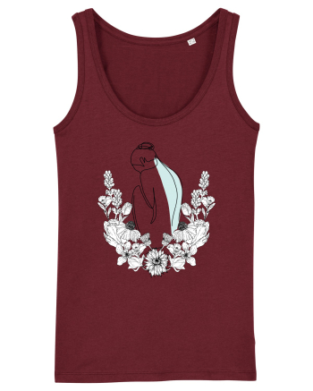 Silueta in Flori Feminin Burgundy