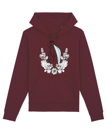 Silueta in Flori Feminin Burgundy