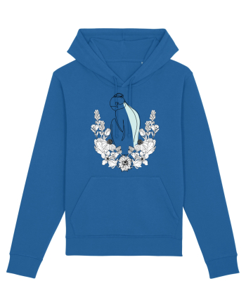 Silueta in Flori Feminin Royal Blue