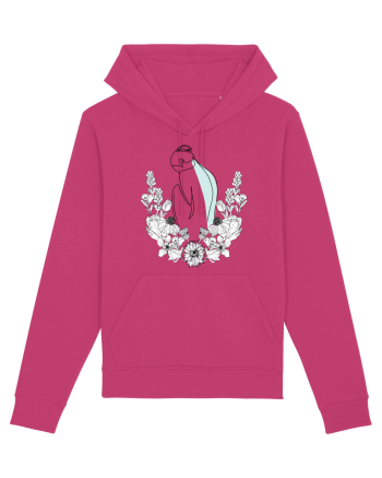 Silueta in Flori Feminin Raspberry