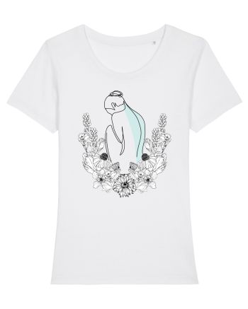Silueta in Flori Feminin White