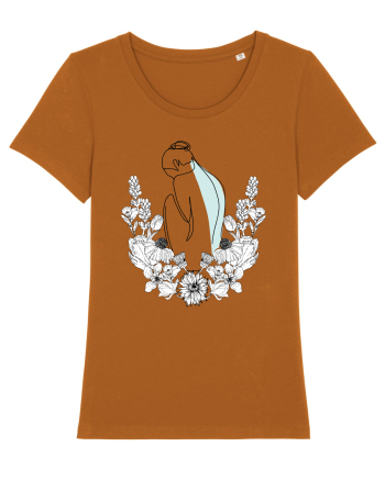 Silueta in Flori Feminin Roasted Orange