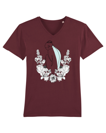 Silueta in Flori Feminin Burgundy