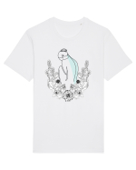 Silueta in Flori Feminin Tricou mânecă scurtă Unisex Rocker