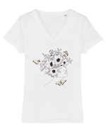 Dream Head Butterfly Tricou mânecă scurtă guler V Damă Evoker