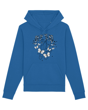 Floral Buttefly Feminin Royal Blue