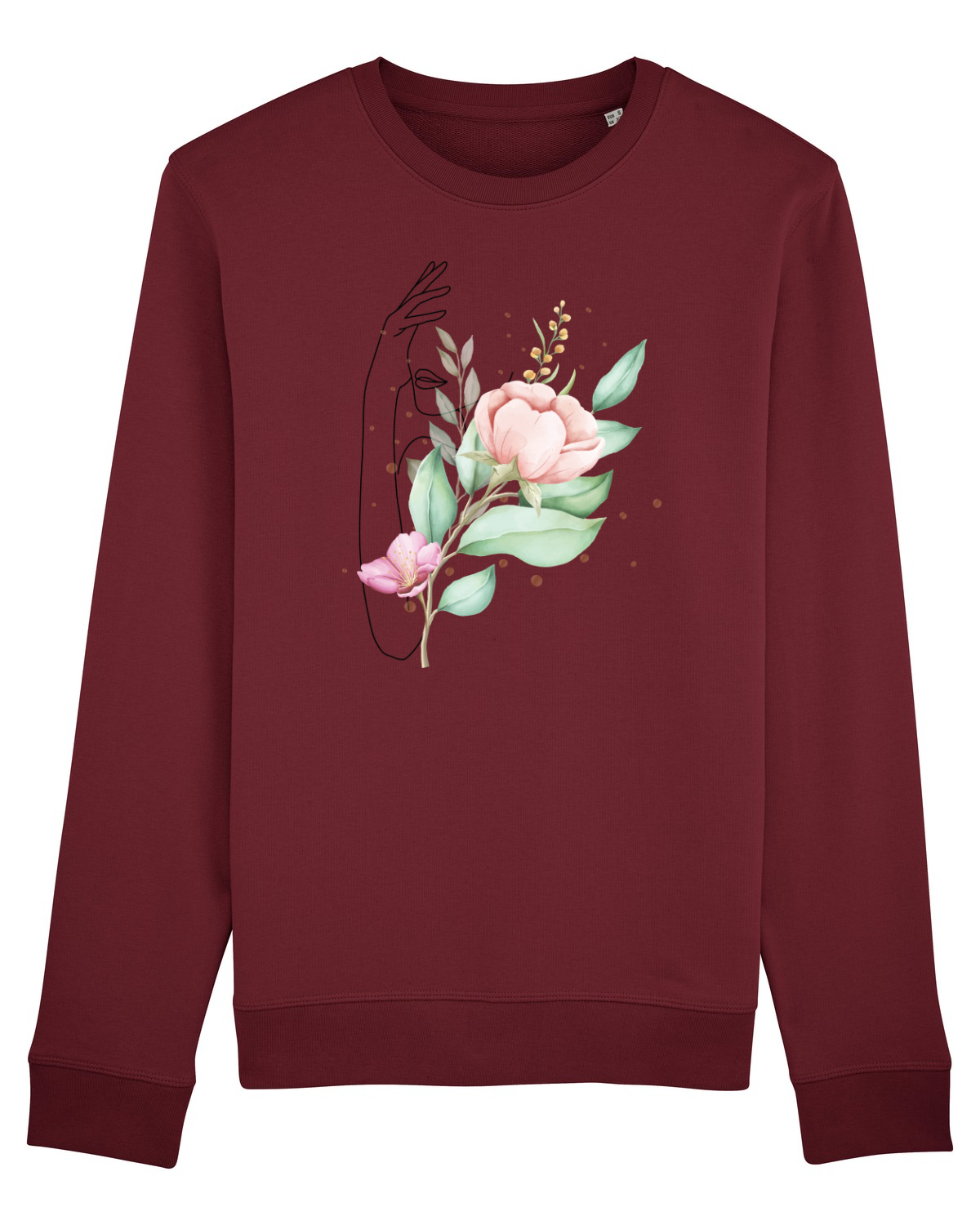 Bluză mânecă lungă Unisex Rise Burgundy
