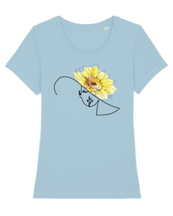 Sunflower Head Feminin Sky Blue