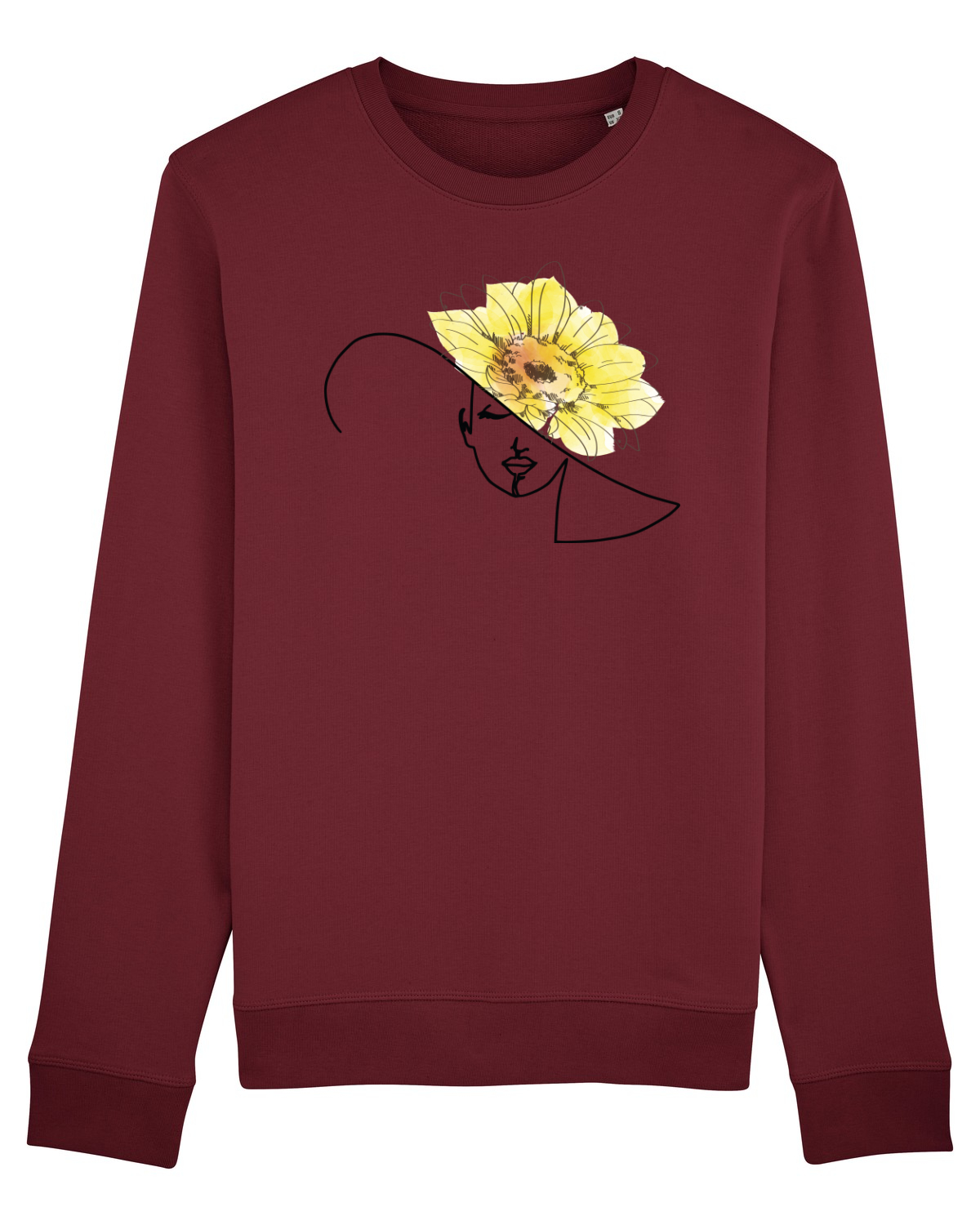 Bluză mânecă lungă Unisex Rise Burgundy